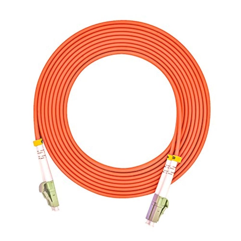 Jeirdus 5Meters 16ft LC to LC Duplex 62.5/125 OM1 Multimode Fiber Optic Cable Jumper Optical Patch Cord LC-LC